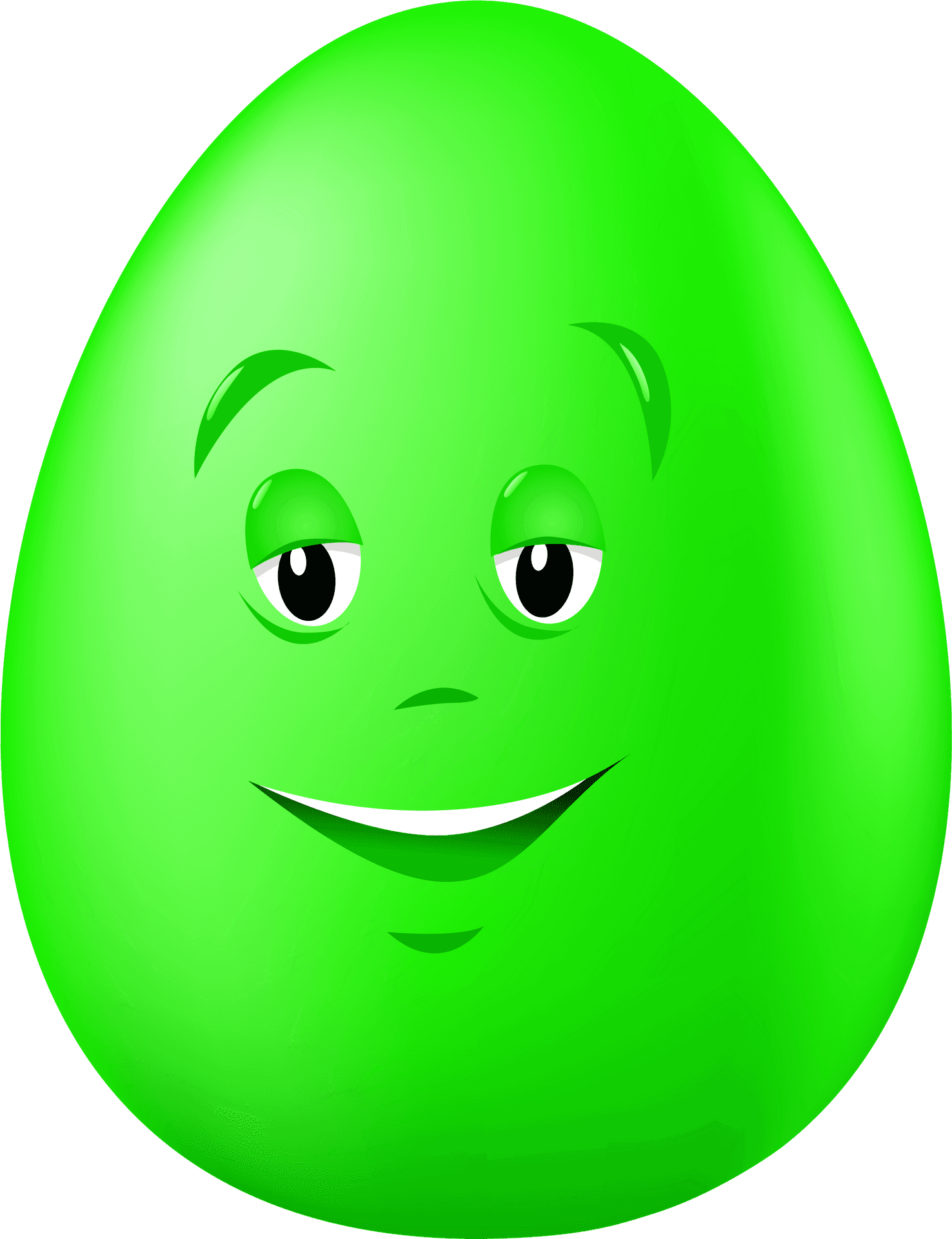 Green Smiley Face Emoji.png PNG Image