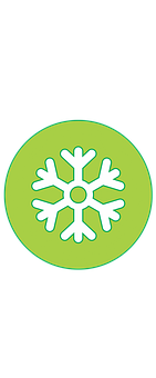 Green Snowflake Icon PNG Image