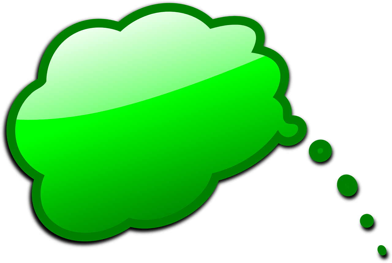 Green Speech Bubble Graphic PNG Image