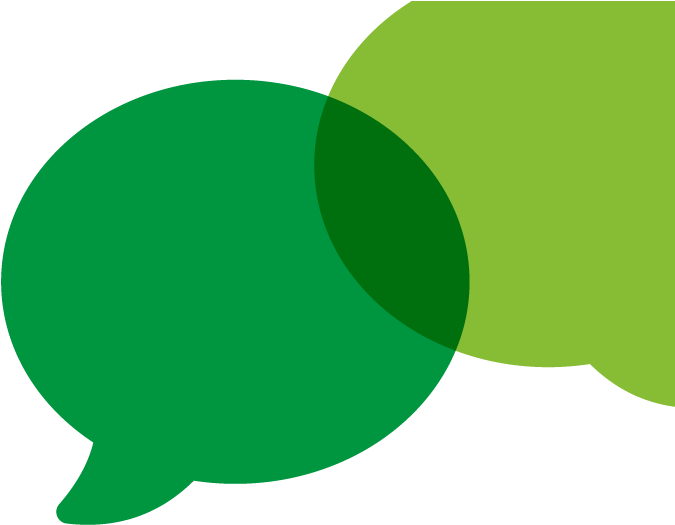 Green Speech Bubble Overlap PNG Image