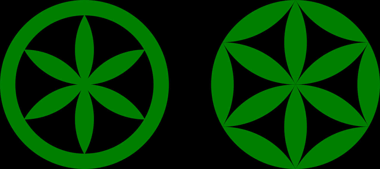 Green Star Patterns PNG Image