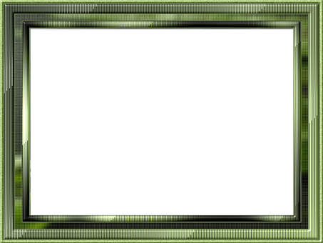 Green Striped Frame Black Center PNG Image