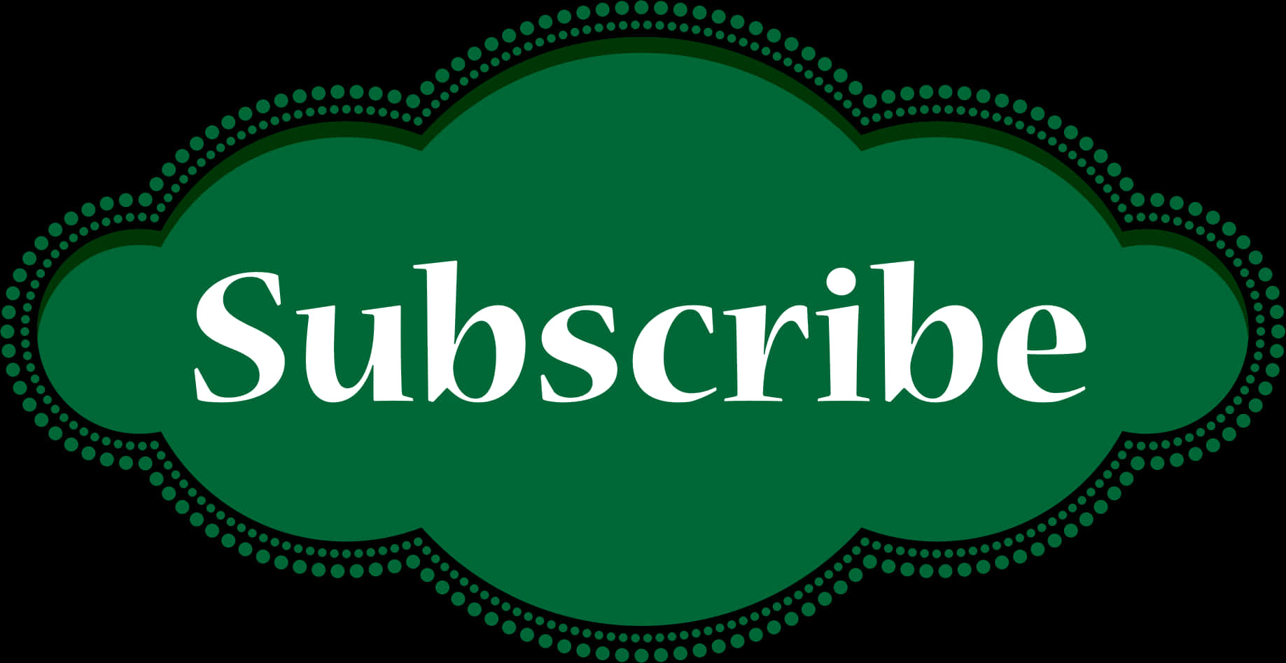 Green Subscribe Button Graphic PNG Image