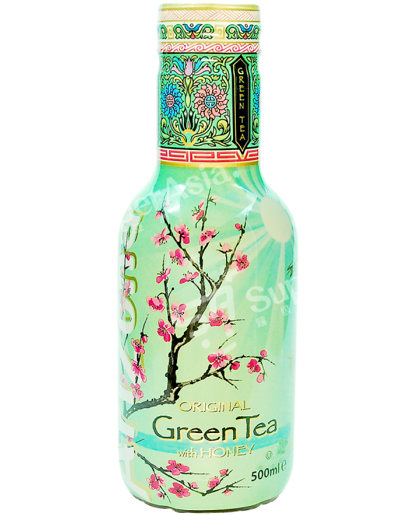 Green Teawith Honey Bottle PNG Image