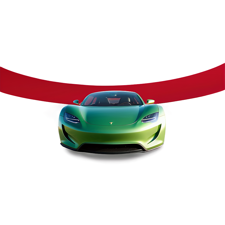 Green Tesla Roadster Eco-friendly Png Iud PNG Image