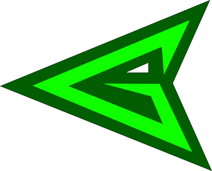 Green Triangle Superhero Logo PNG Image