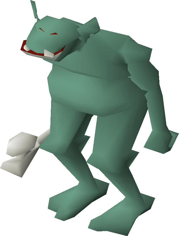 Green Troll3 D Model PNG Image