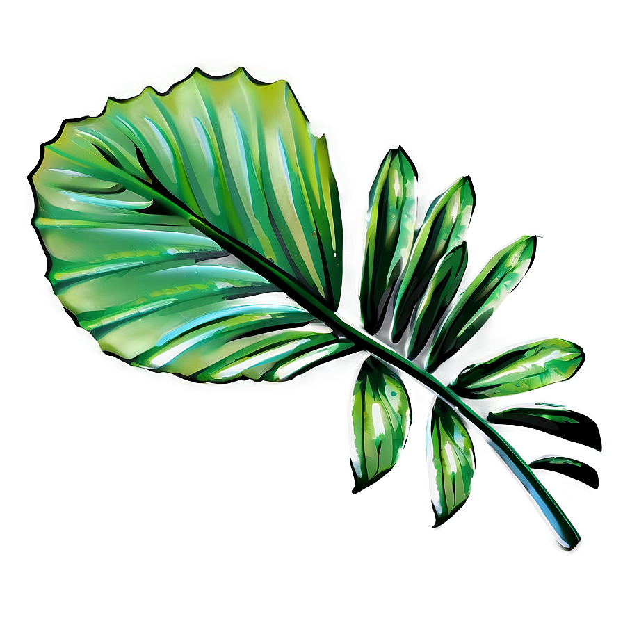 Green Tropical Plant Png Hfa81 PNG Image