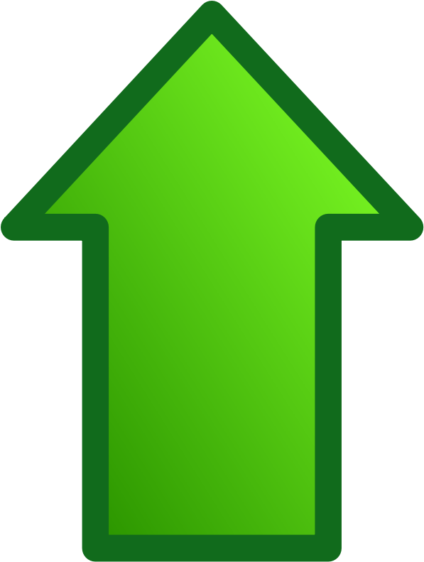 Green Upward Arrow Clipart PNG Image