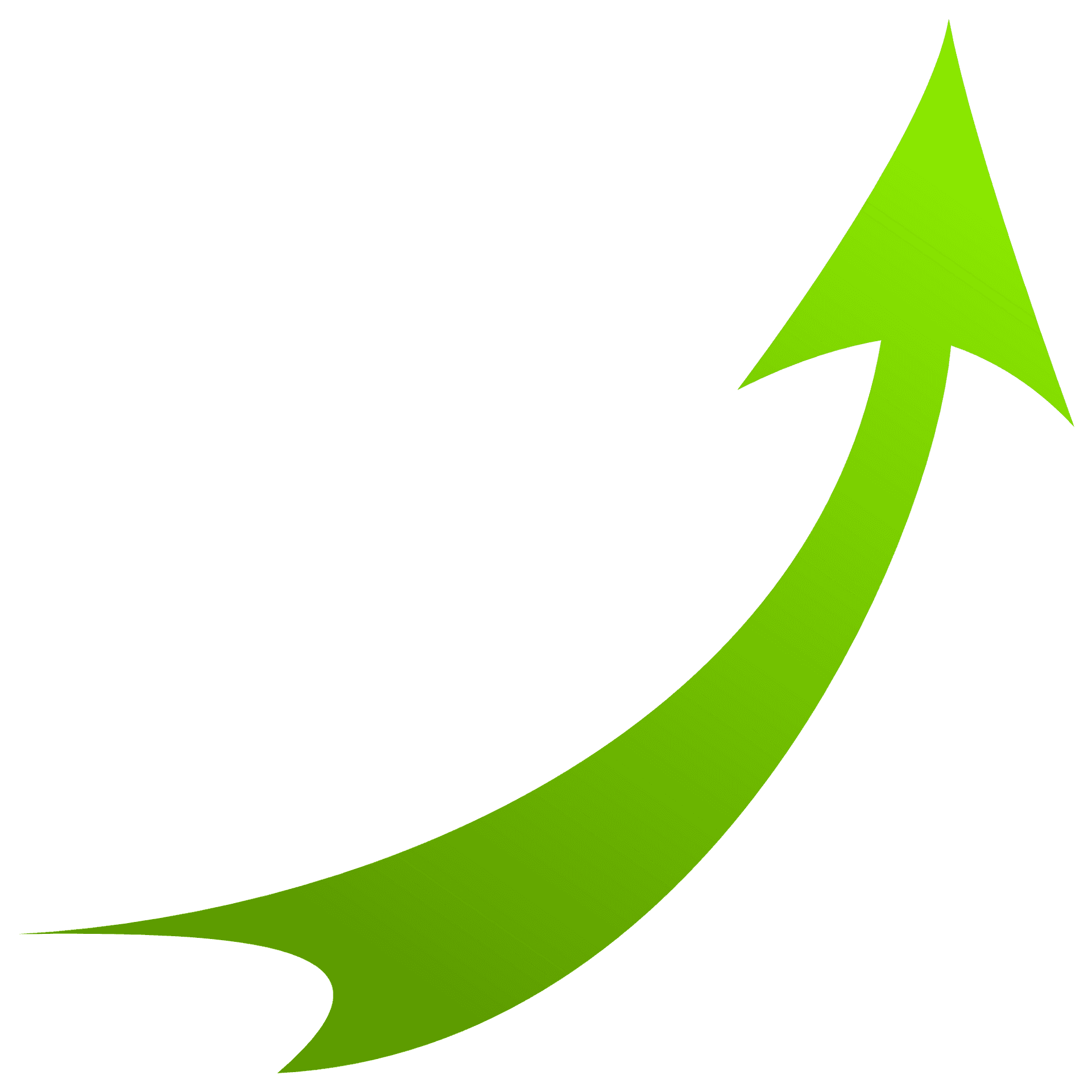 Green Upward Arrow Graphic PNG Image