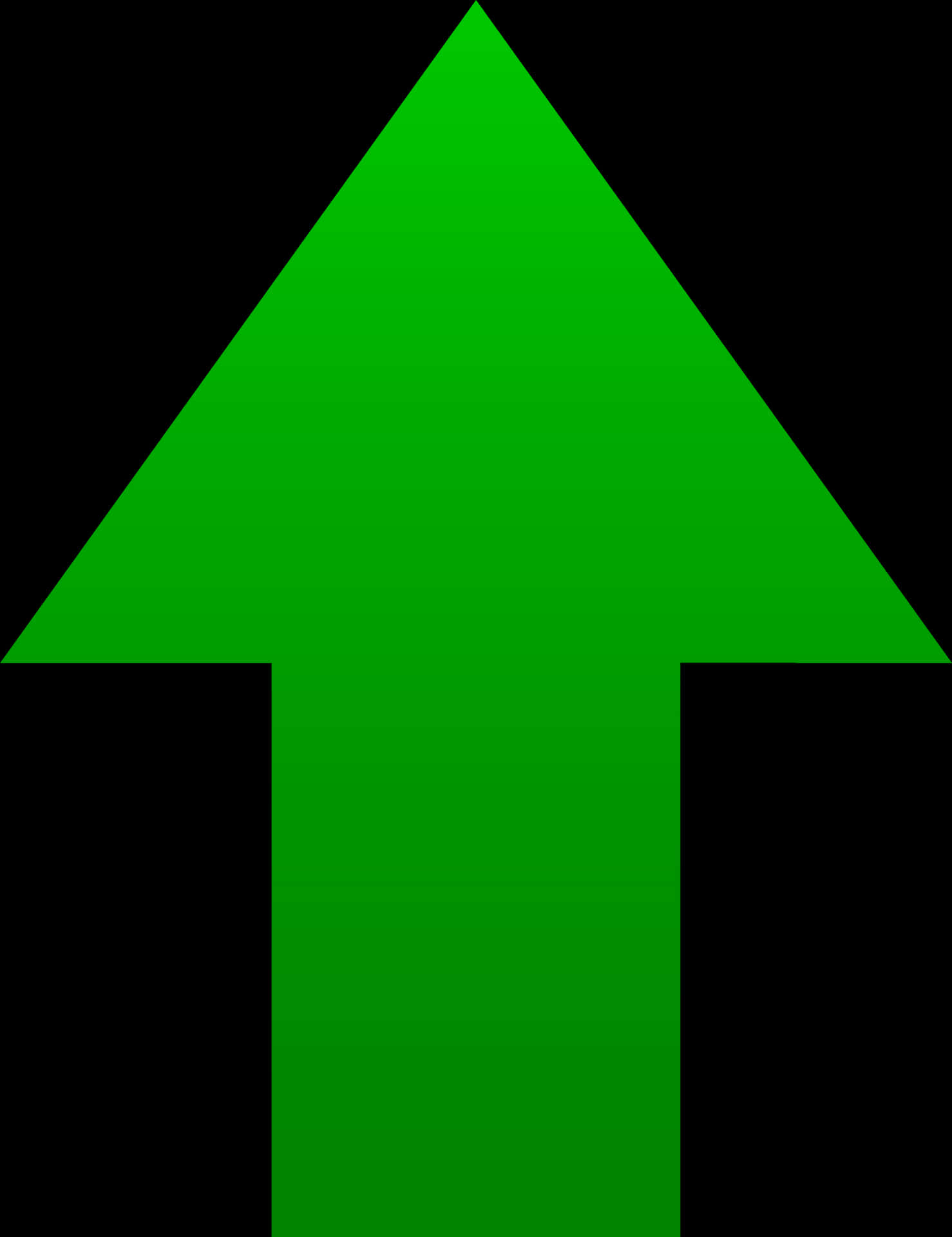 Green Upward Arrow Graphic PNG Image