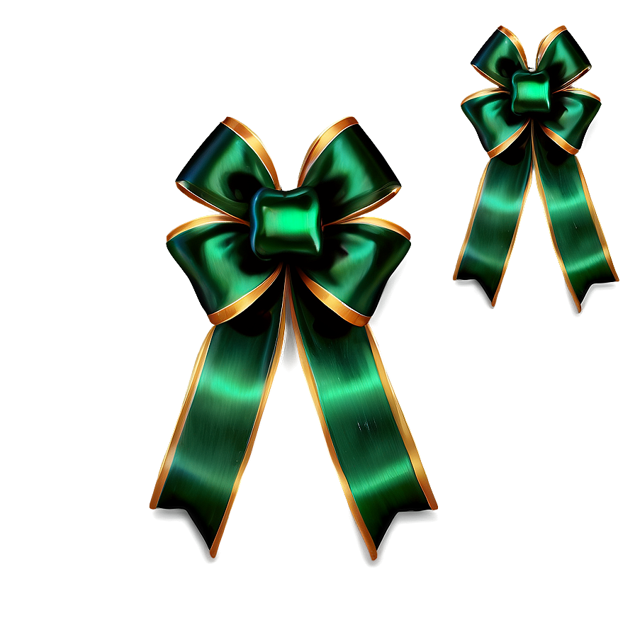 Green Velvet Gift Bow Png Lvx49 PNG Image