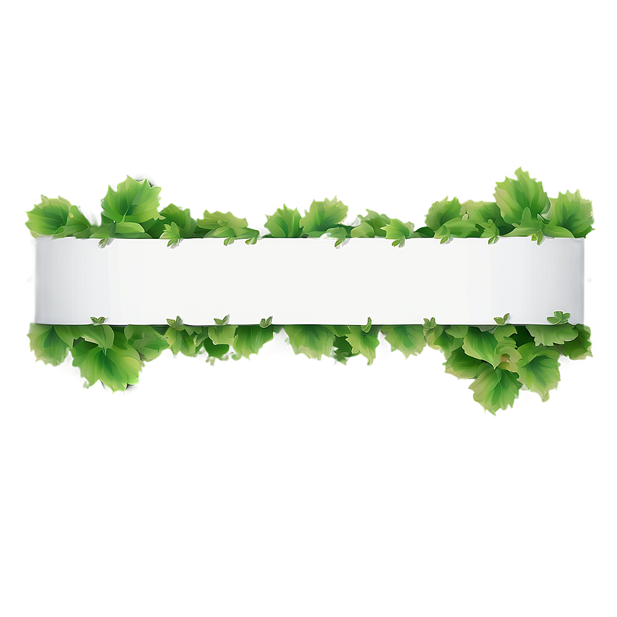 Green Vine Banner Graphic PNG Image