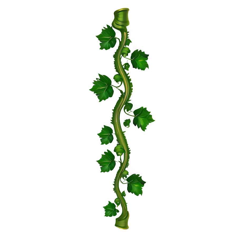 Green Vine Twist Graphic PNG Image