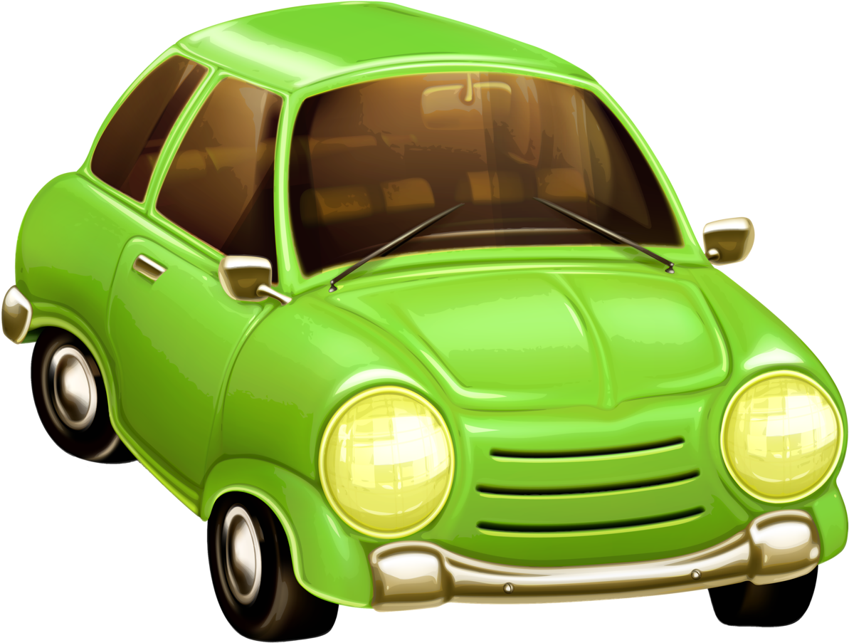 Green Vintage Car Illustration PNG Image