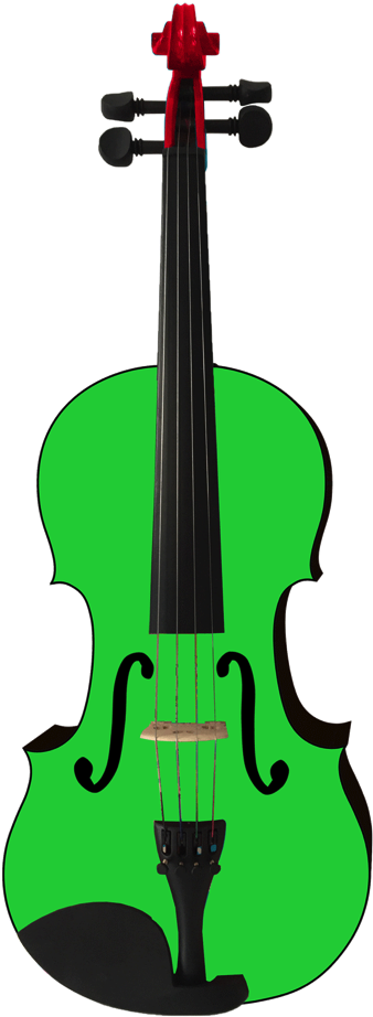 Green Violin Isolated Background.png PNG Image