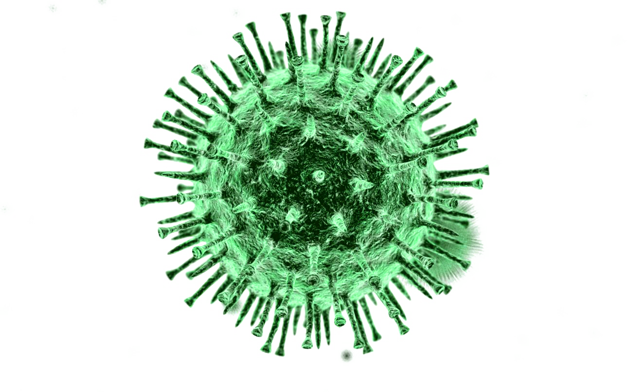 Green Virus Particle Illustration PNG Image