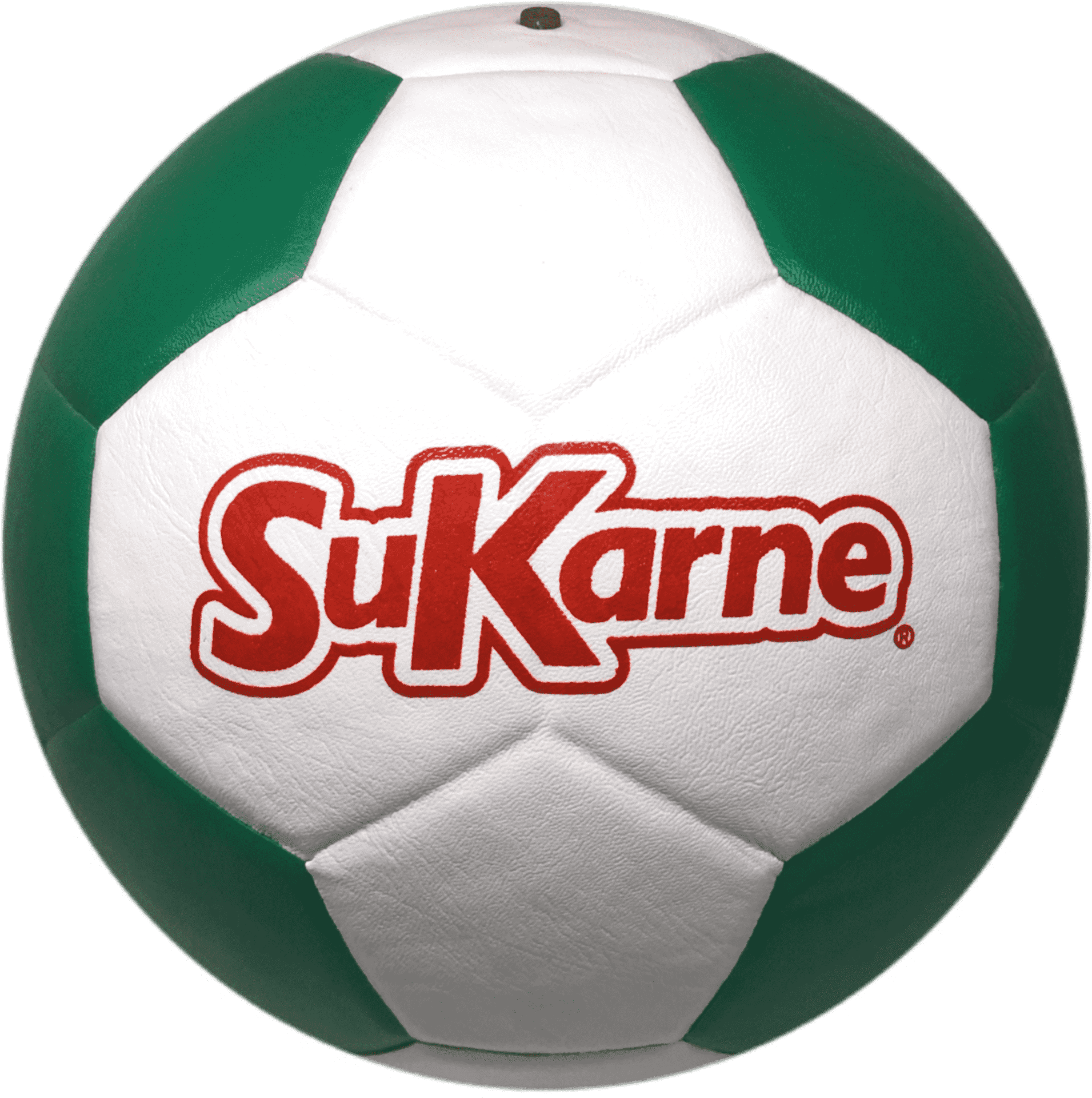 Green White Soccer Ball Sukarne Logo PNG Image