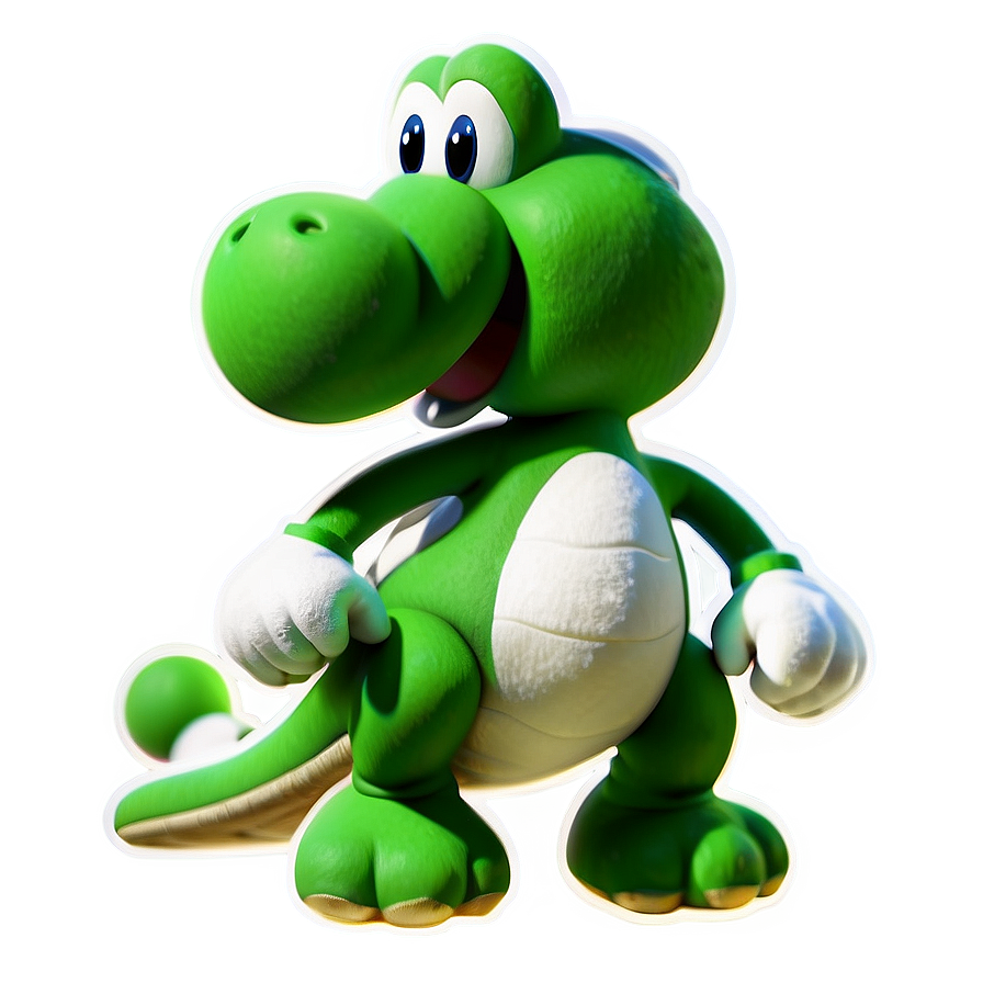 Green Yoshi Side View Png 5 PNG Image