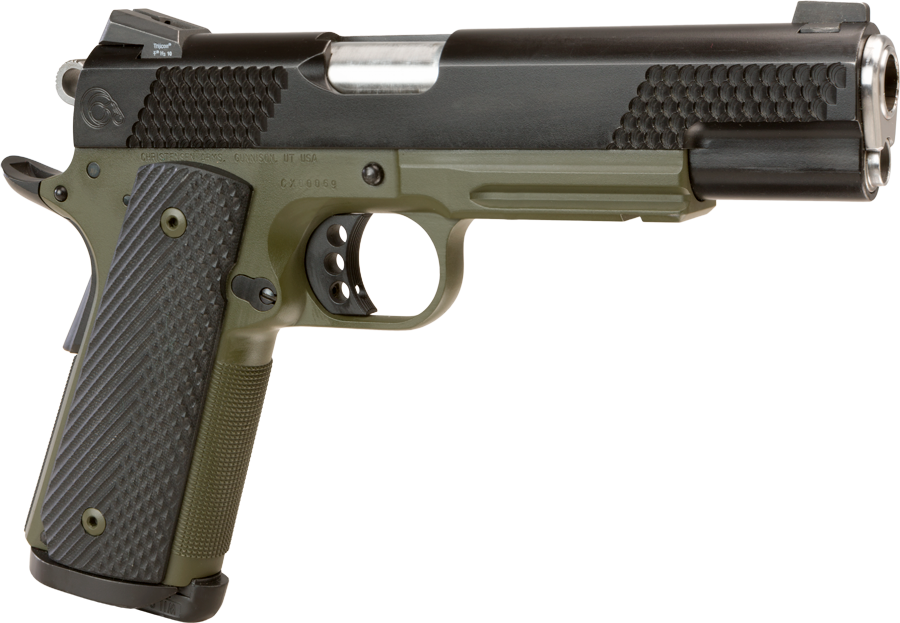 Greenand Black Semiautomatic Pistol PNG Image