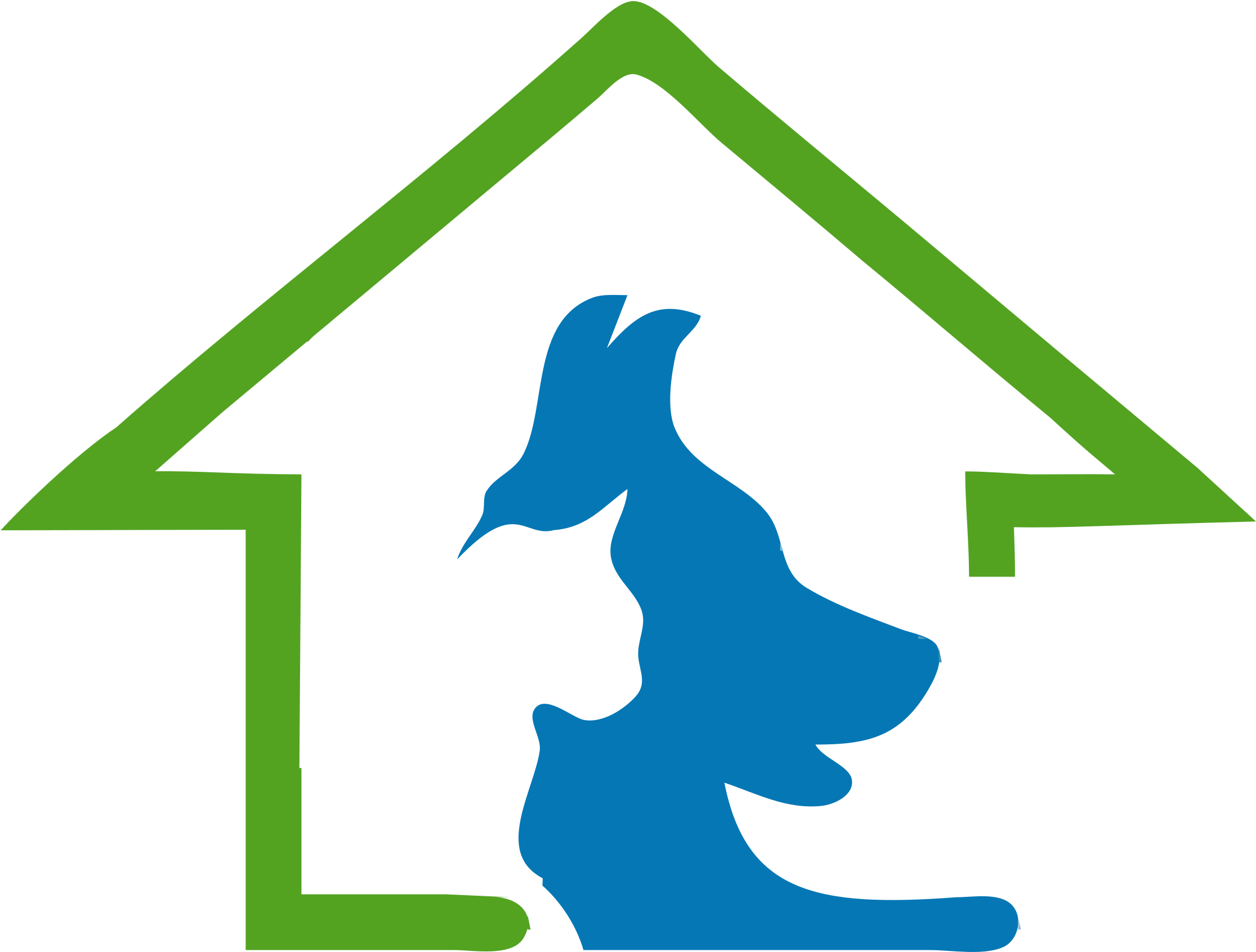 Greenand Blue House Logo PNG Image