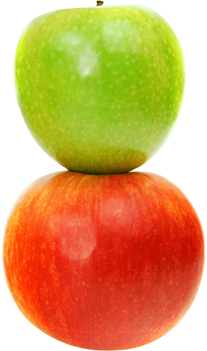 Greenand Red Apples Stacked PNG Image