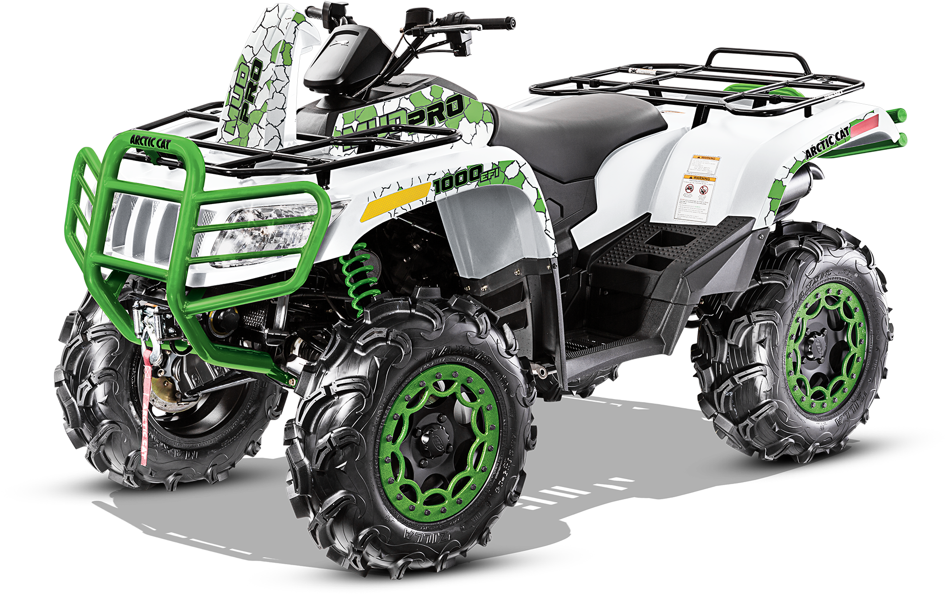 Greenand White A T V Offroad Vehicle PNG Image