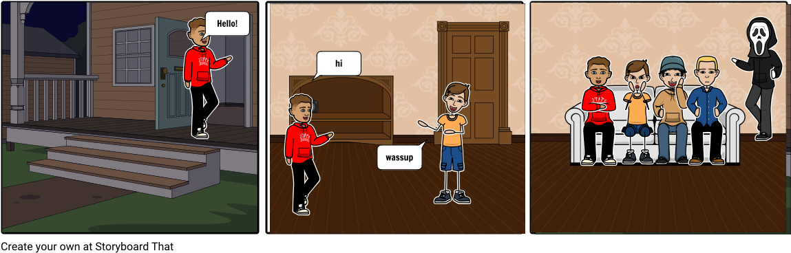 Greeting Sequence Comic Strip PNG Image