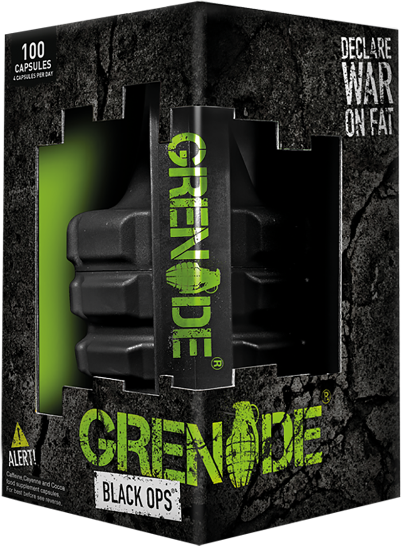 Grenade Black Ops Supplement Packaging PNG Image