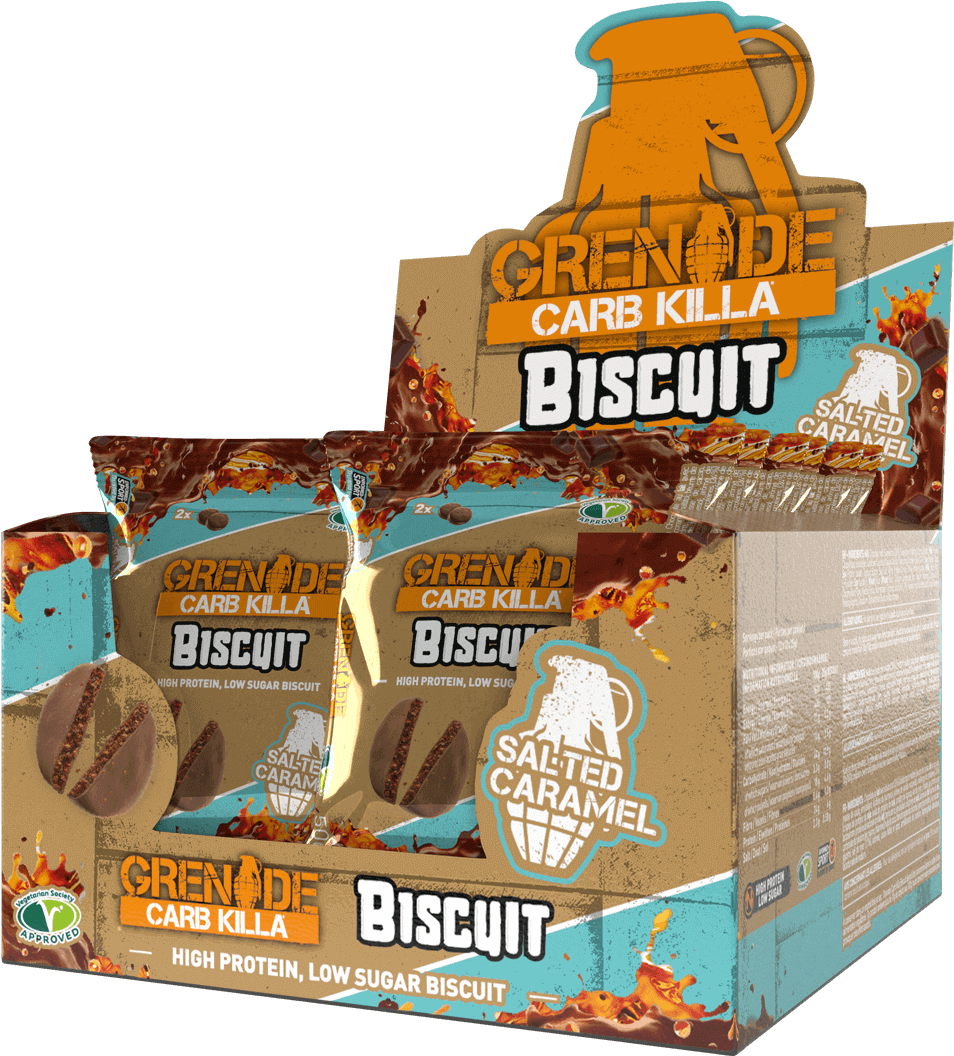 Grenade Carb Killa Biscuit Salted Caramel Packaging PNG Image