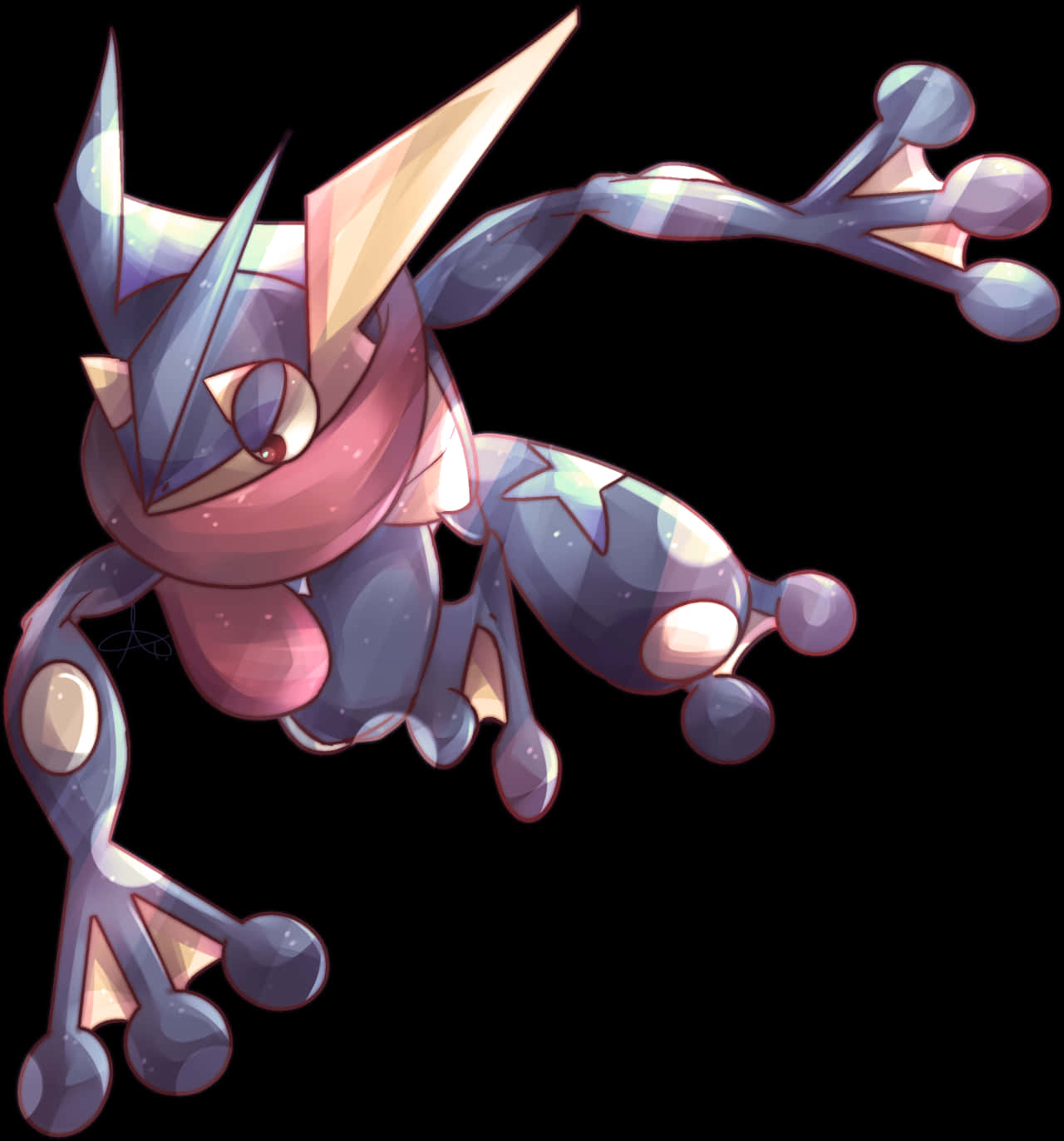 Greninja Pokemon Artwork PNG Image