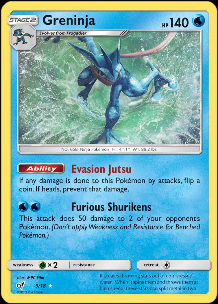 Greninja Pokemon Card Art PNG Image