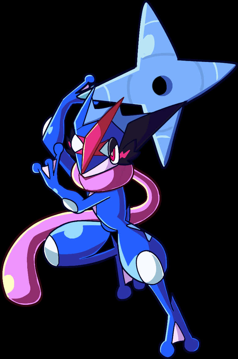 Greninja Pokemon Character Art PNG Image