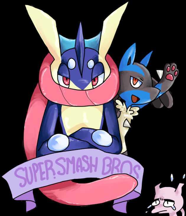 Greninja Super Smash Bros Artwork PNG Image