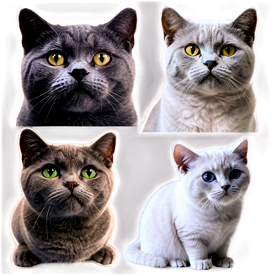 Grey British Shorthair Cat Png Eit23 PNG Image