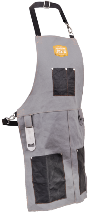 Grey Canvas Work Apronwith Pockets PNG Image