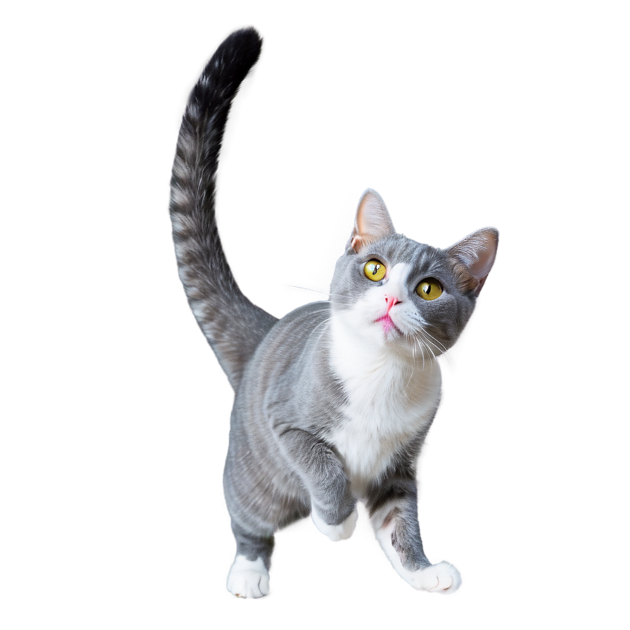 Grey Cat Doing Tricks Png Nct15 PNG Image