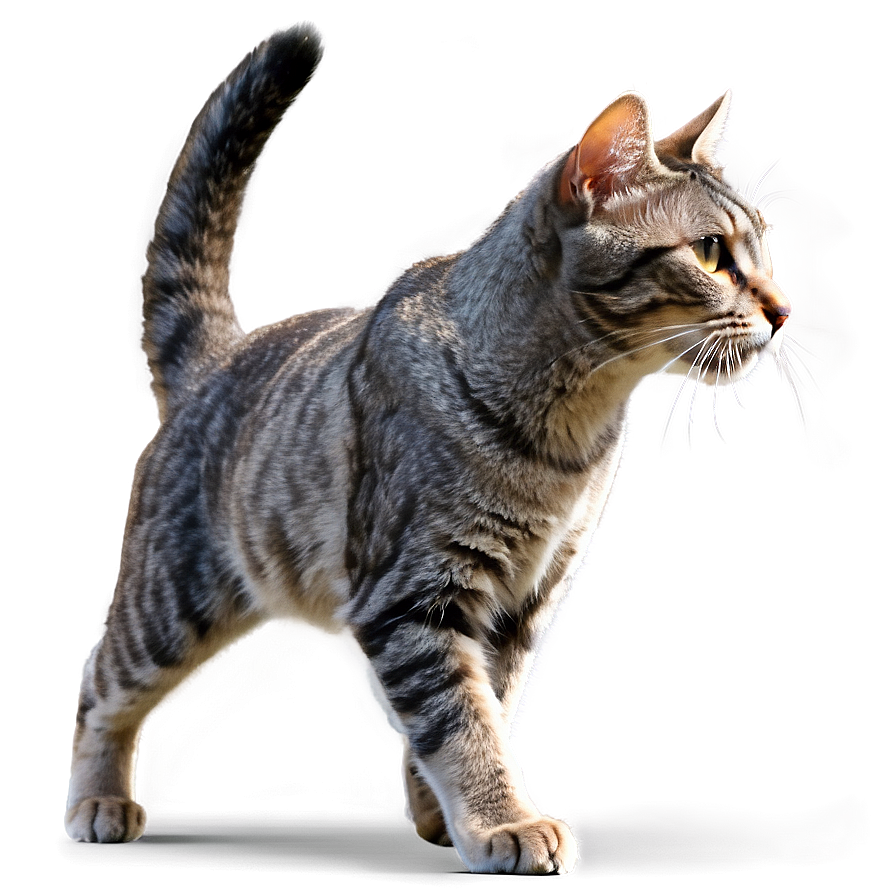 Grey Cat Walking Png Aur7 PNG Image