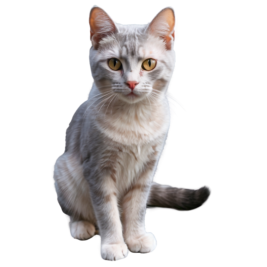 Grey Cat With Pink Nose Png Qxy46 PNG Image