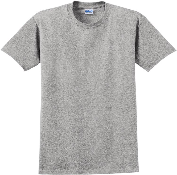 Grey Cotton T Shirt PNG Image