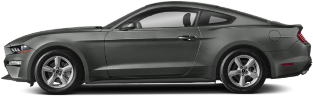 Grey Ford Mustang Side View PNG Image