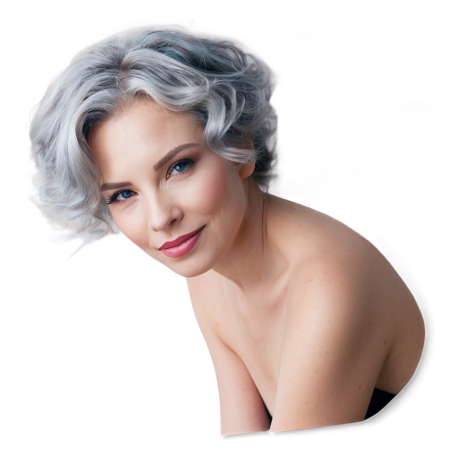 Grey Hair Glamour Png 06282024 PNG Image