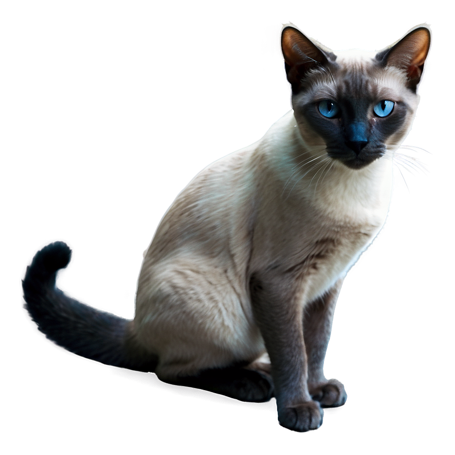 Grey Siamese Cat Png Gqk10 PNG Image