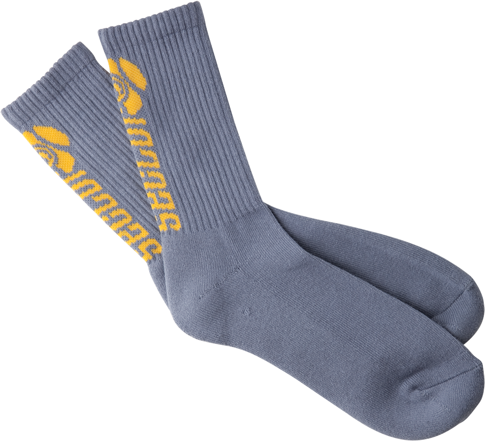 Grey Yellow Patterned Socks PNG Image