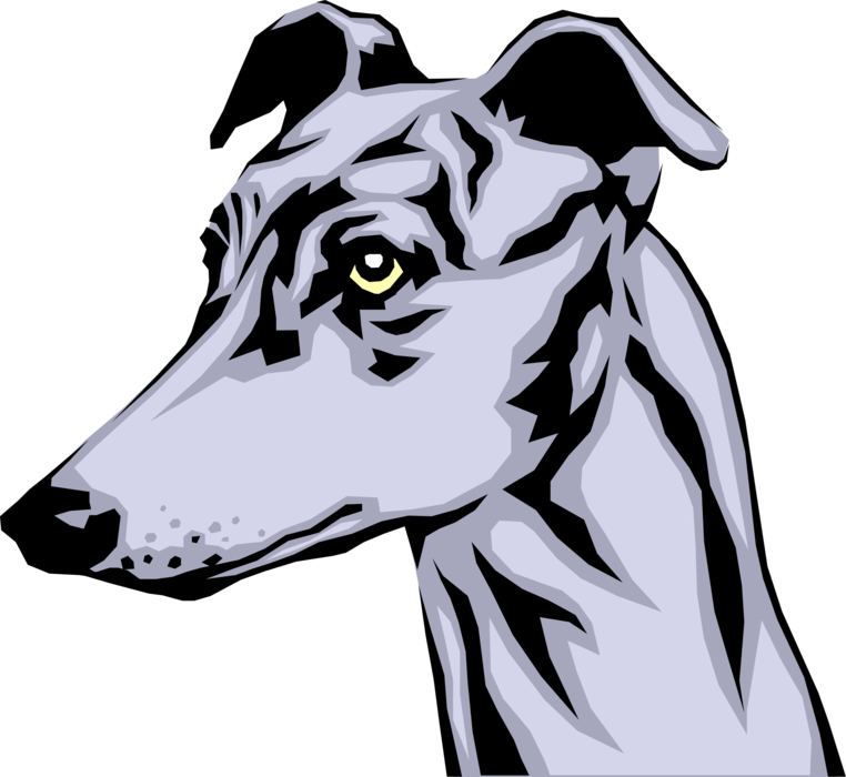 Greyhound Vector Art PNG Image