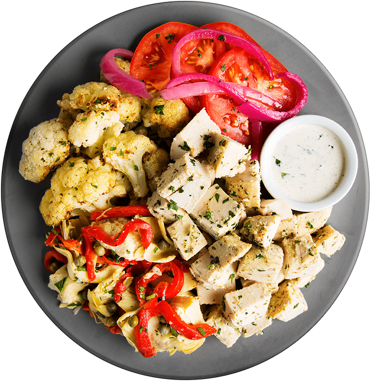 Grilled Chicken Artichoke Salad PNG Image