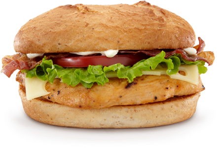 Grilled Chicken Bacon Cheeseburger PNG Image