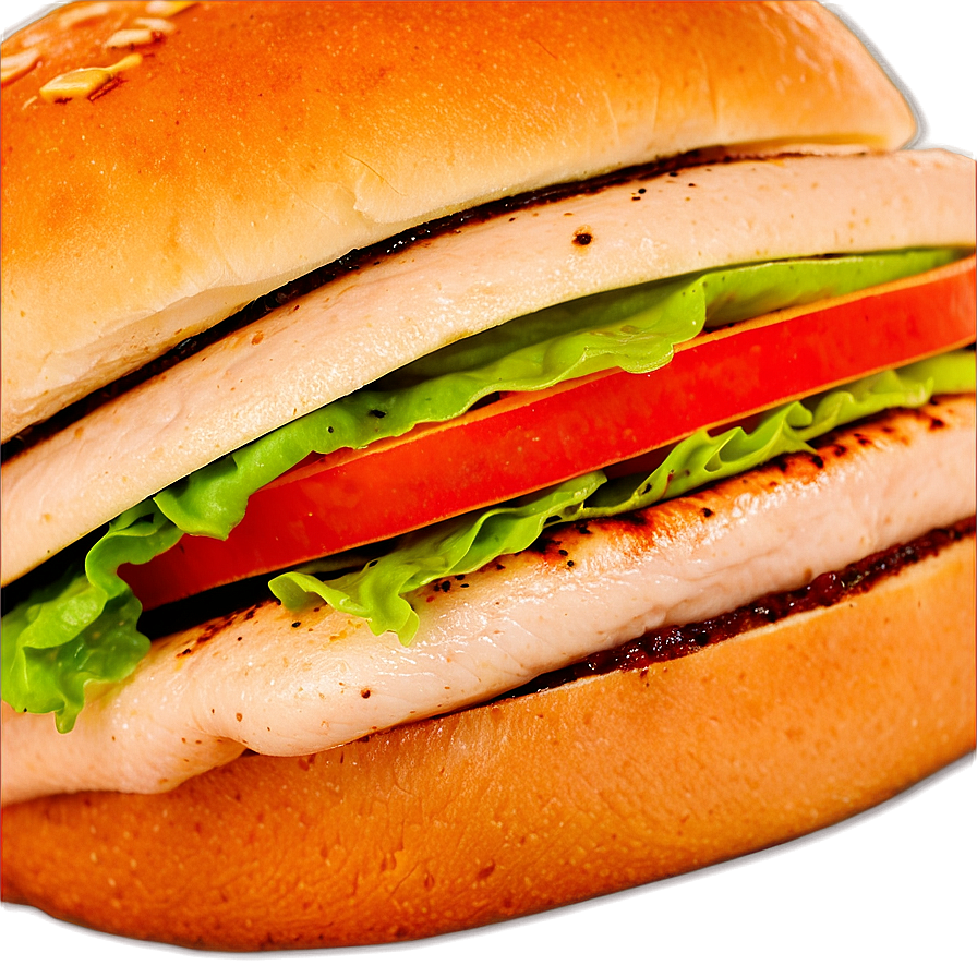 Grilled Chicken Burger Png Mhl PNG Image