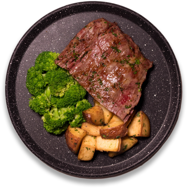 Grilled Steakwith Vegetables Plate PNG Image