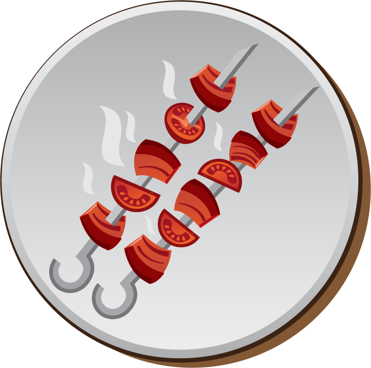 Grilled_ Tomato_ Skewers_ Vector PNG Image